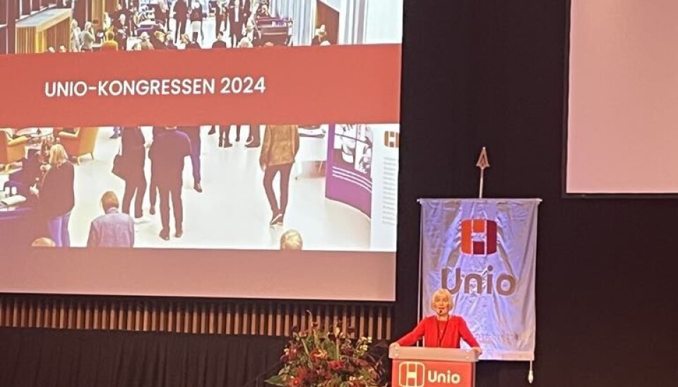 Åpning av kongressen ved daværende Unio-leder, Ragnhild Lied