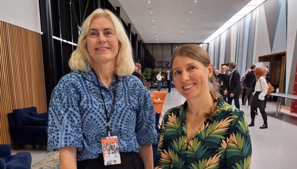 Leder i NLF, Katrine Kvisgaard og daværende leder i Forskerforbundet, Guro Lind